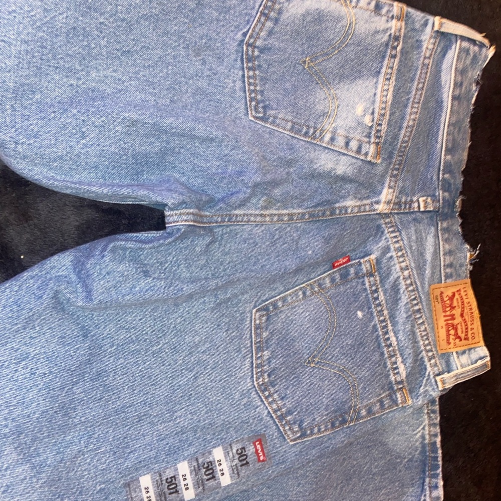 Levi's Blue Straight Jeans with Classic Stitching